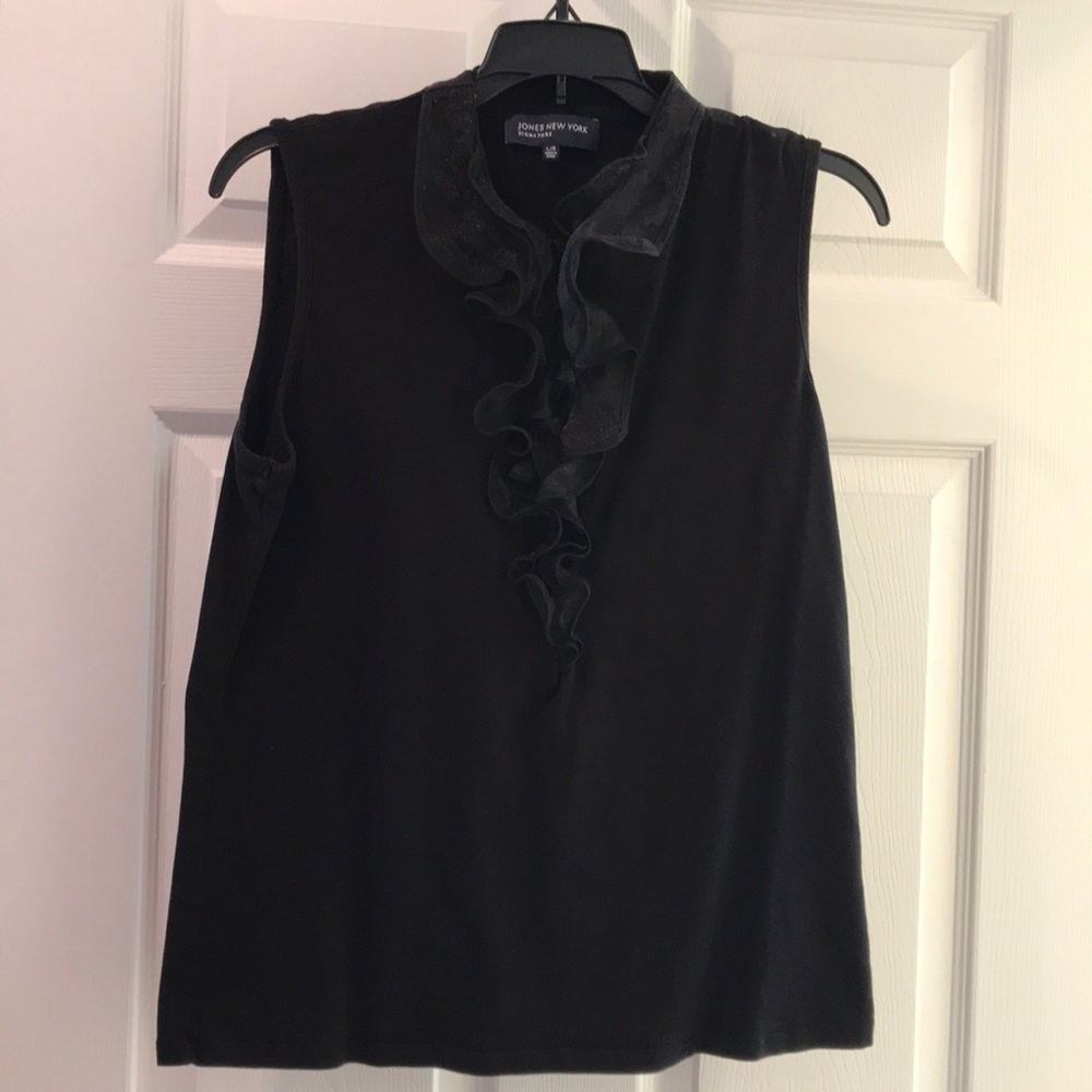 Womens Black Sleeveless Shirt